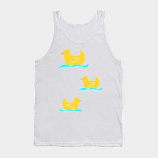 Yellow ducks swimming sticker pack Tank Top